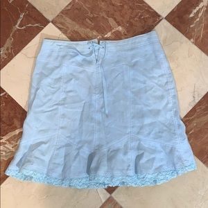 Athleta Sky Blue Linen Tulip Skirt